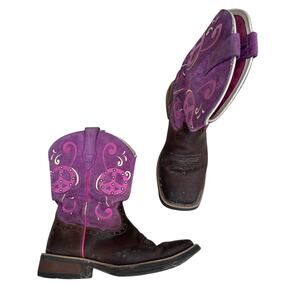 Ariat 6.5 B pink Peace Hippie Boots Cowgirl Nashville Comfort leather shoes work